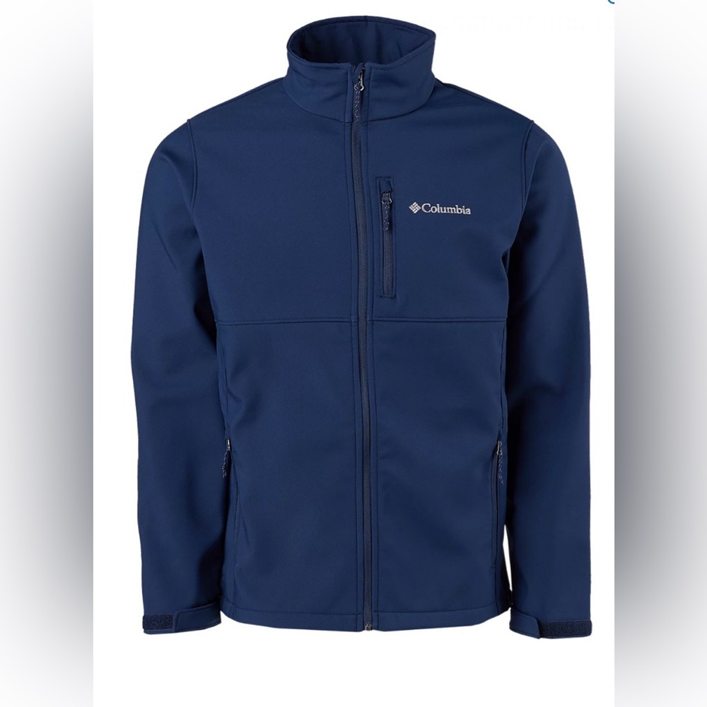 NWOT Columbia Navy Blue Softshell Jacket Men’s Full Zip Outdoor Hiking Coat